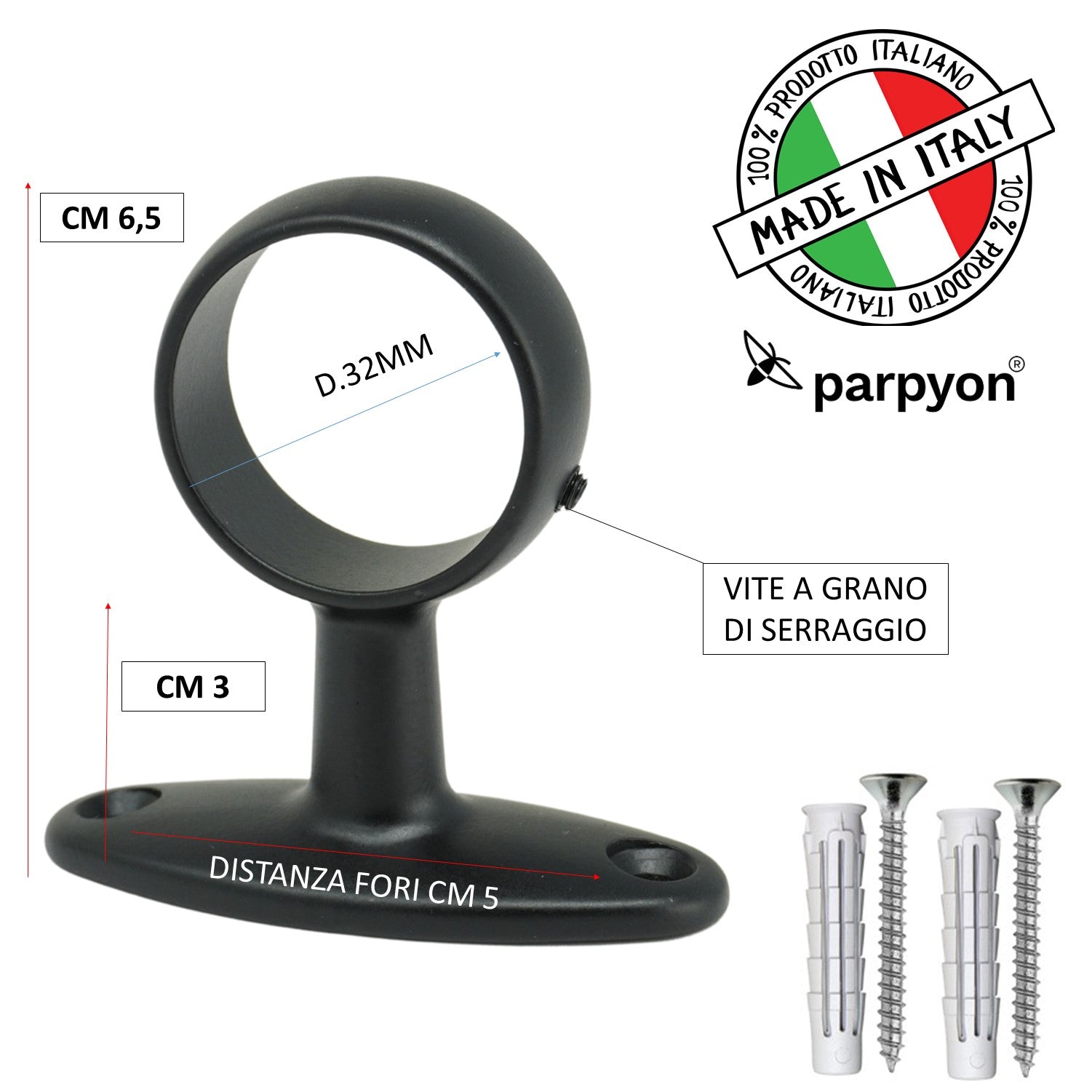 Supporti Tubo corrimano D.32 Mod-518 Supporti bastone tende – parpyon