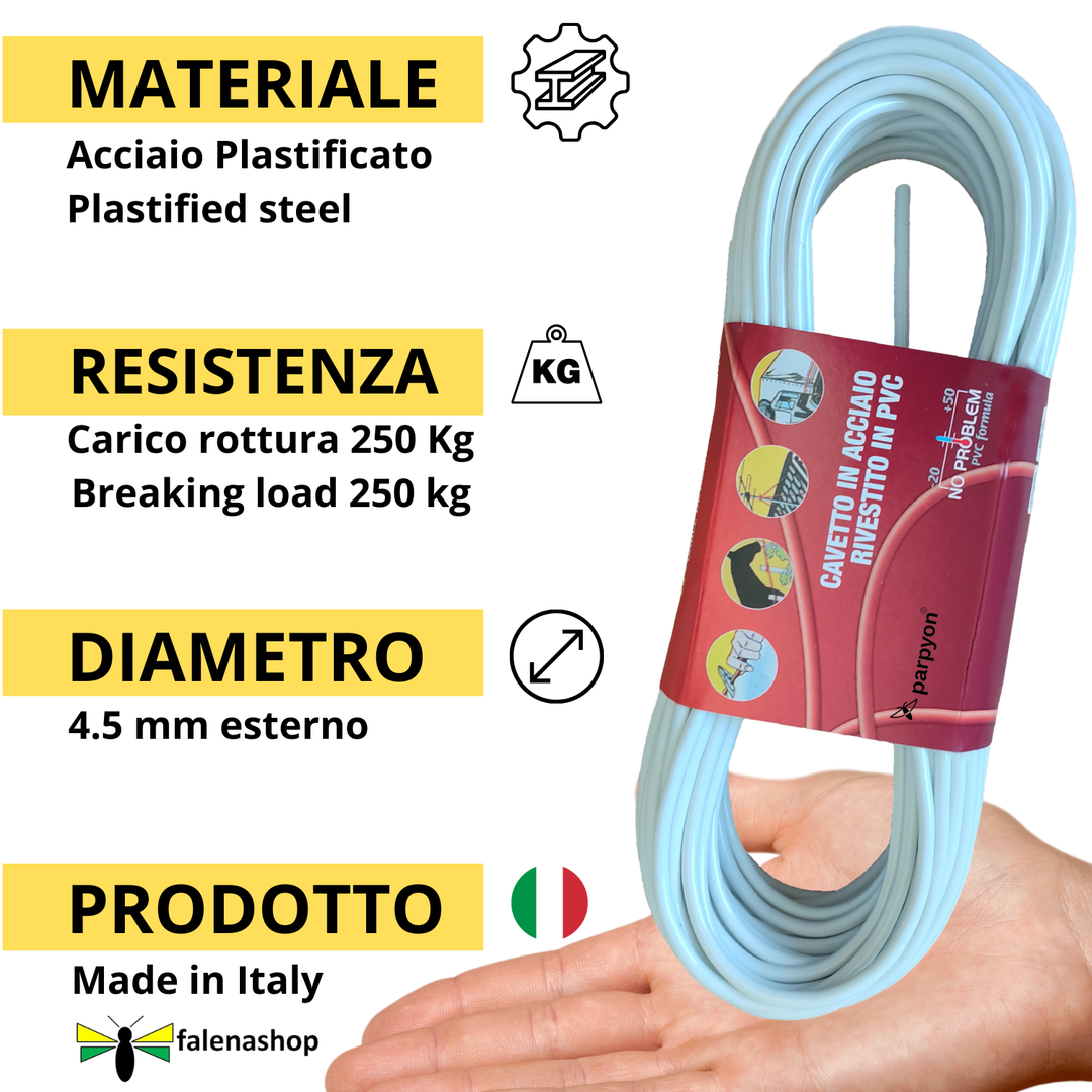 Filo per stendere il bucato da esterno d. 4,5mm Made in Italy