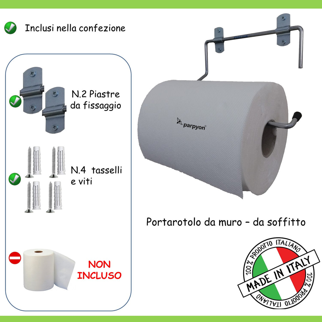 Parpyon® Portarotolo industriale a muro parete 3022