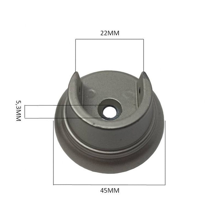 Supporti per bastoni tende in Metallo 888 2pz. + viti e tasselli