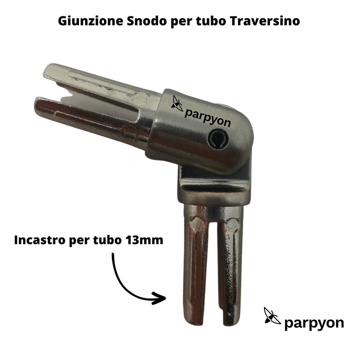 Accessori Ringhiera - Giunzione Snodo Tubo D.13 - 4Pz