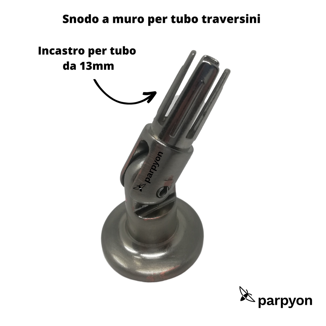 Accessori Ringhiera - Piastra a Muro Snodo Tubo D.13 - 4pz